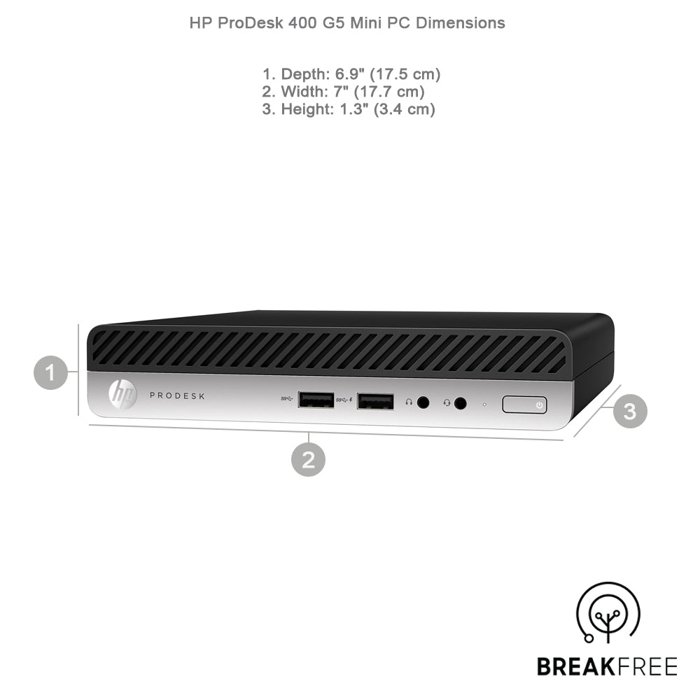 HP ProDesk 400 G5 Mini PC i5 9500T 3.7GHz 16GB RAM 256GB SSD 4K