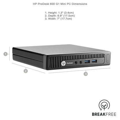 HP ProDesk 600 G1 Mini PC i5 4570T 3.6GHz 16GB RAM 256GB SSD WiFi Bluetooth