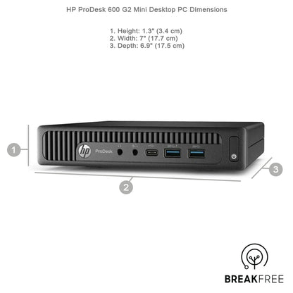 HP ProDesk 600 G2 Mini PC i5 6500T 3.1GHz 8GB RAM 256GB SSD 4K DisplayPort