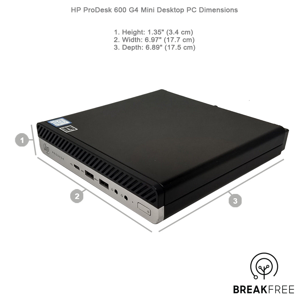 HP ProDesk 600 G4 Mini PC i7 8700T 4GHz 32GB RAM 500GB SSD 4K