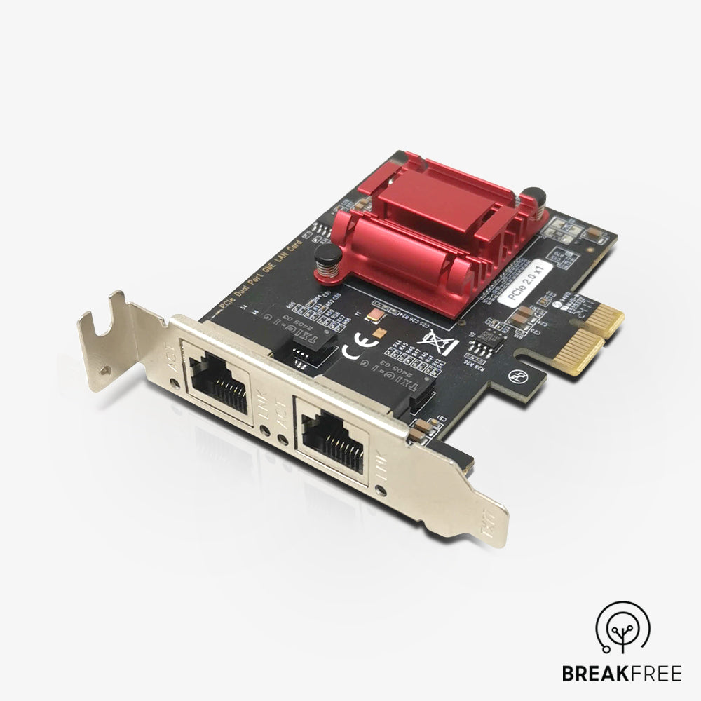 Dual Port Gigabit Ethernet PCIe LAN Card Intel 82575EB