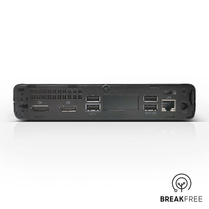 HP EliteDesk 800 G4 Mini PC i5 8600T 3.7GHz 16GB RAM 256GB SSD DP 4K