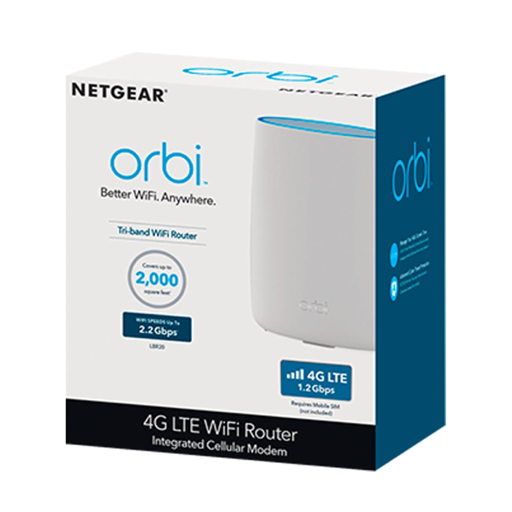 NETGEAR ORBI LBR20 AC2200 4G LTE Modem Tri-Band Mesh WiFi Router