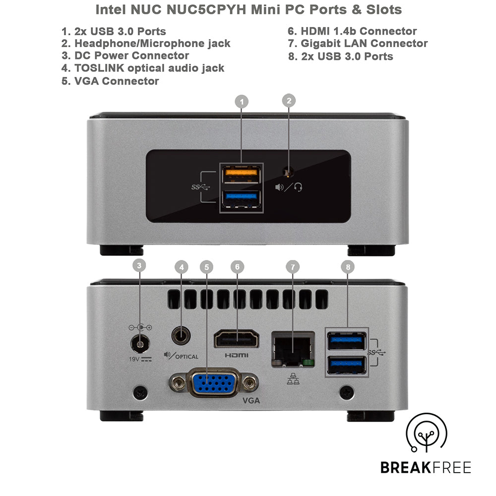Intel NUC NUC5CPYH Mini PC WiFi Bluetooth