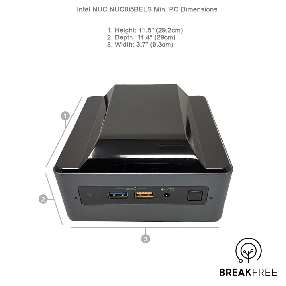 Intel NUC NUC8i5BELS Mini PC i5 8260U 16GB RAM 256GB SSD 4K HDMI WiFi Bluetooth