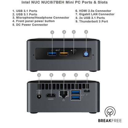 Intel NUC NUC8i7BEH Mini PC WiFi Bluetooth