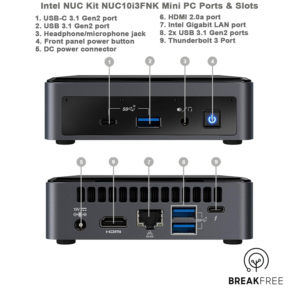 Intel NUC10i3FNK NUC Mini PC NUC10FNK WiFi Bluetooth