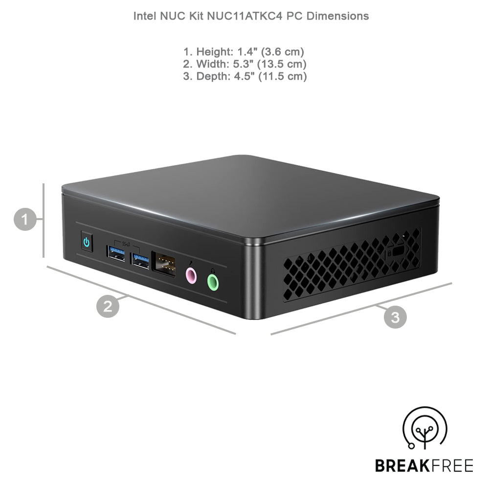 Intel NUC Kit NUC11ATKC4 PC N5105 2.9GHz 8GB RAM 256GB SSD WiFi Bluetooth