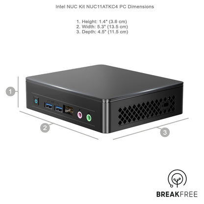 Intel NUC Kit NUC11ATKC4 PC N5105 2.9GHz 8GB RAM 256GB SSD WiFi Bluetooth