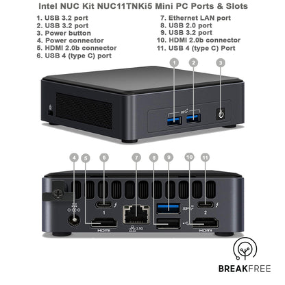 Intel NUC NUC11TNKi5 PC i5 1135G7 4.2GHz 16GB RAM 256GB SSD WiFi Warranty