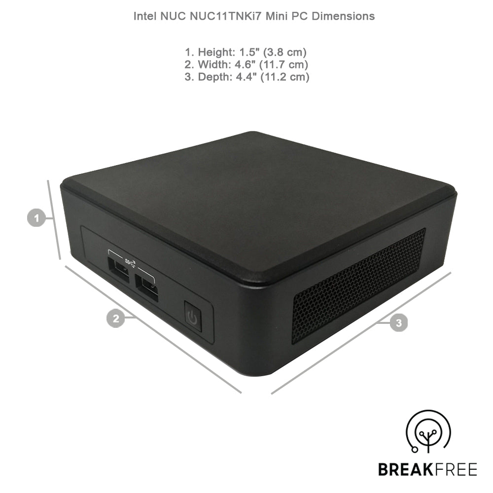Intel NUC NUC11TNKi7 PC i7 1165G7 4.7GHz 16GB RAM 512GB SSD WiFi Bluetooth