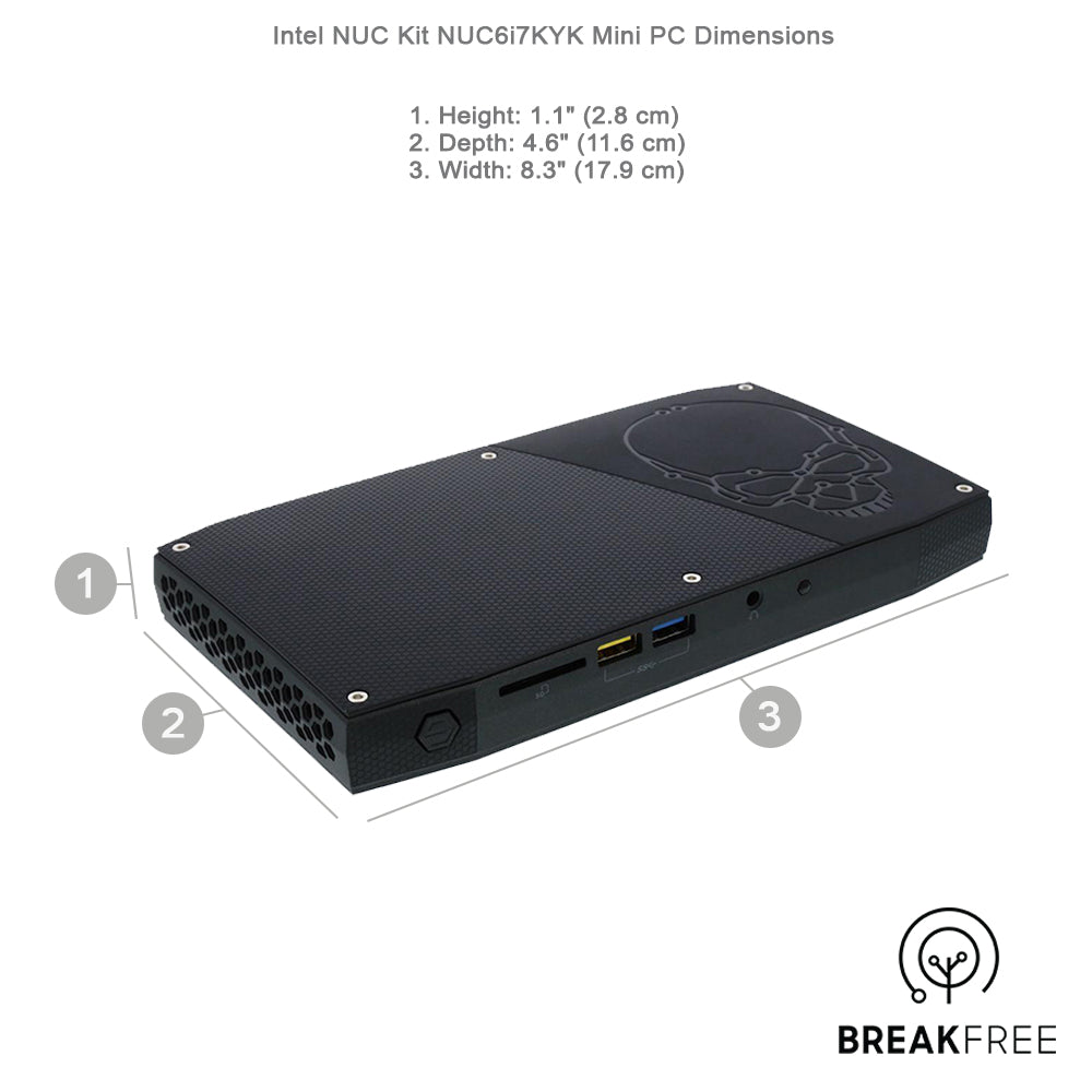 Intel NUC Kit NUC6i7KYK PC i7 6770HQ 16GB RAM 256GB SSD WiFi