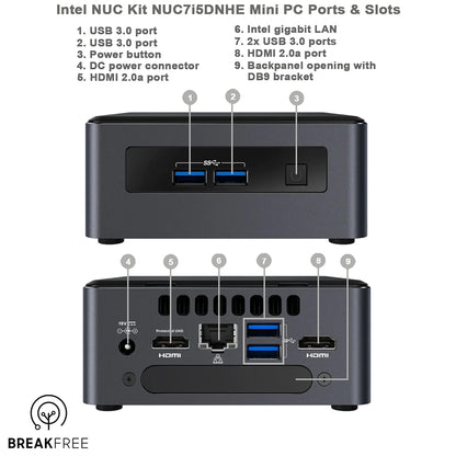 Intel NUC Kit NUC7i5DNHE Mini PC WiFi Bluetooth