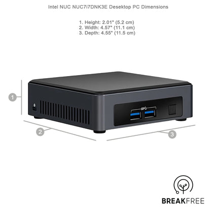 Intel NUC NUC7i7DNK3E PC i7 8650U 4.2GHz 32GB RAM 500GB SSD WiFi Bluetooth
