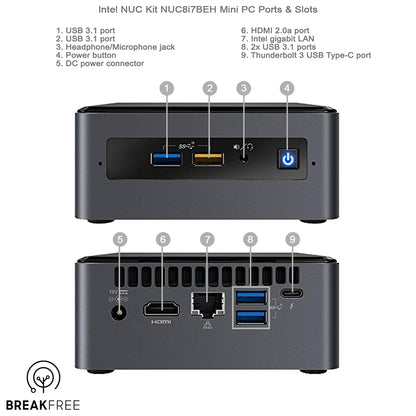 Intel NUC NUC8i7BEH Mini PC WiFi Bluetooth