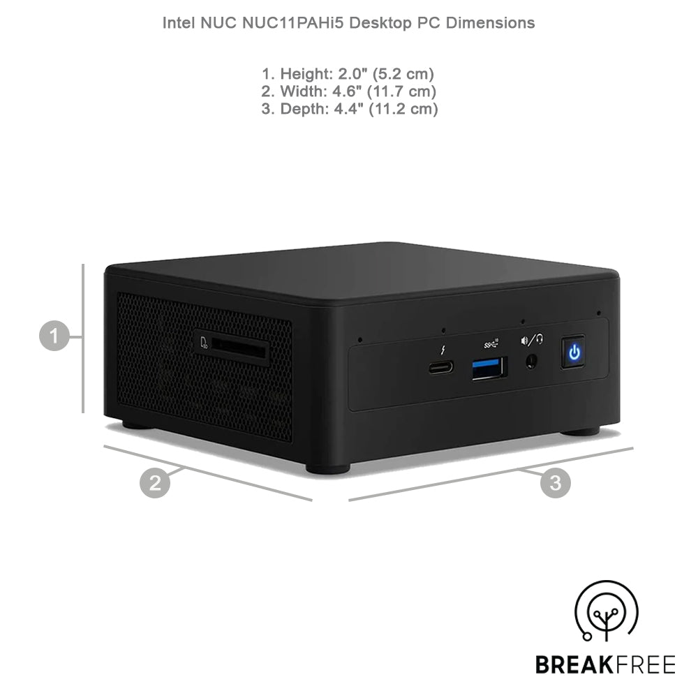 Intel NUC NUC11PAHi5 PC i5 1135G7 4.2GHz 16GB RAM 256GB SSD WiFi 6 Bluetooth