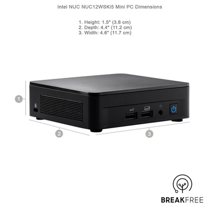 Intel NUC NUC12WSKi5 Mini PC i5 1240P 4.4GHz 16GB RAM 5125GB SSD WiFi Bluetooth