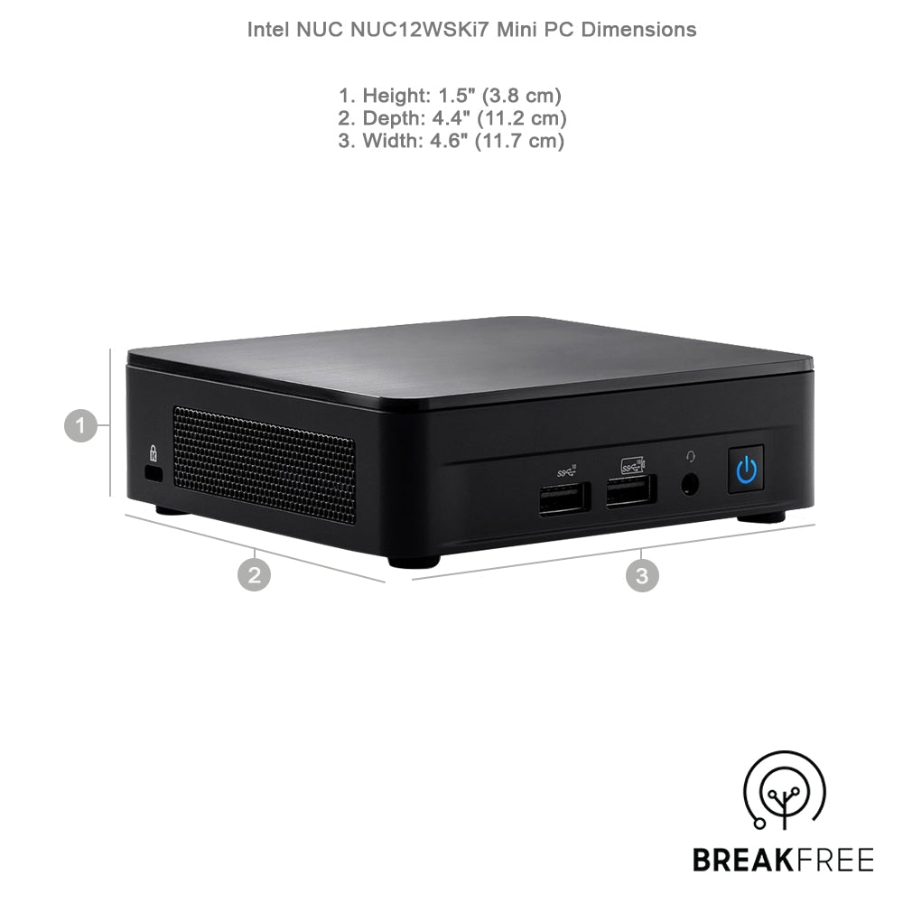Intel NUC NUC12WSKi7 Mini PC i7 1260P 4.7GHz 16GB RAM No Storage WiFi Bluetooth