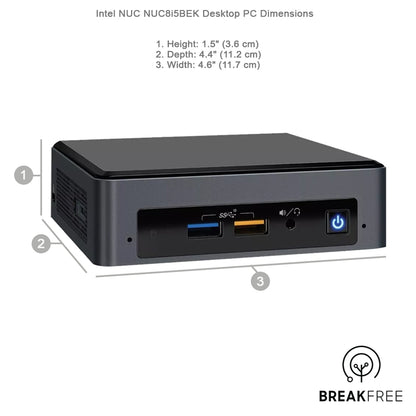 Intel NUC NUC8i5BEK Mini PC i5 8259U 3.8GHz 16GB RAM 256GB SSD WiFi Bluetooth