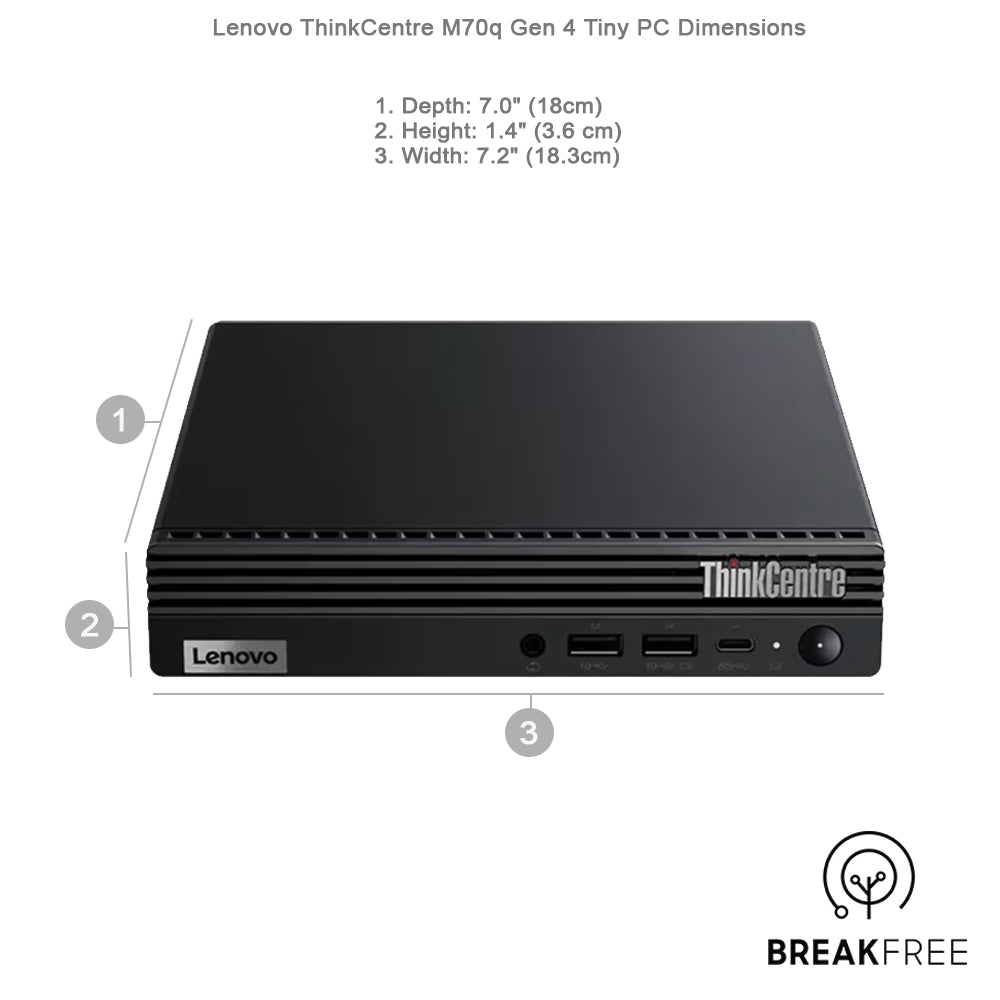 Lenovo ThinkCentre M70q Gen 4 Tiny PC i5 13400T 16GB RAM 256GB SSD WiFi Bluetooth