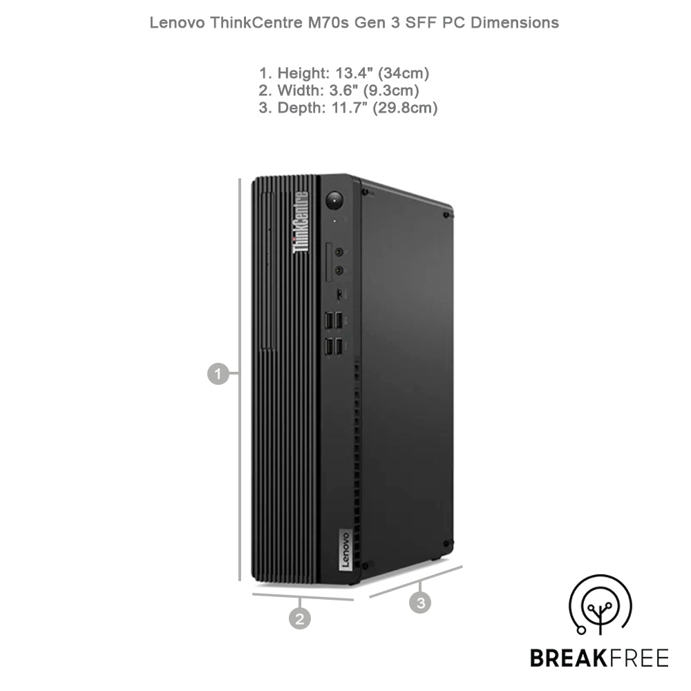 Lenovo ThinkCentre M70s Gen 3 SFF PC i5 12500 4.6GHz 16GB RAM 256GB SSD