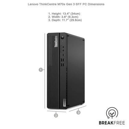 Lenovo ThinkCentre M70s Gen 3 SFF PC i5 12500 4.6GHz 16GB RAM 256GB SSD