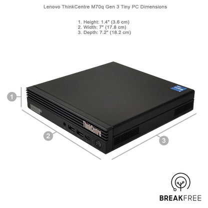 Lenovo ThinkCentre M70q Gen 3 Tiny PC i3 12100T 16GB RAM 256GB SSD