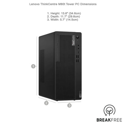 Lenovo ThinkCentre M80t Tower PC i5 10500 4.5GHz 16GB RAM 256GB SSD