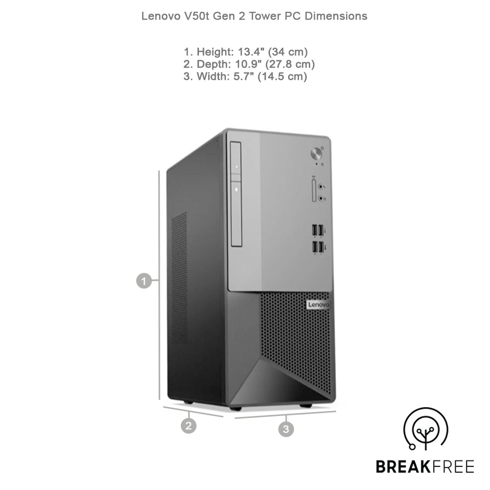 Lenovo V50t Gen 2 Tower PC i7 10700 16GB RAM 500GB SSD WiFi Bluetooth