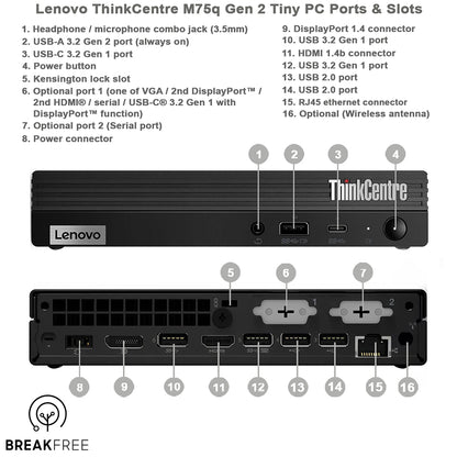 Lenovo ThinkCentre M75q Gen 2 Tiny PC