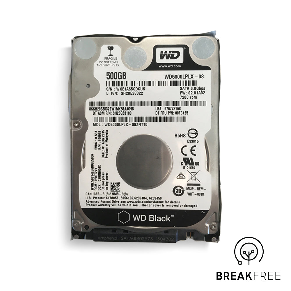 WD HDD WD5000LPLX-08 Black 500GB 2.5" Western Digital Hard Disk Drive