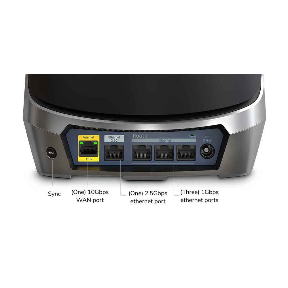 NETGEAR ORBI AXE11000 RBKE963B Quad-band Mesh WiFi 6E