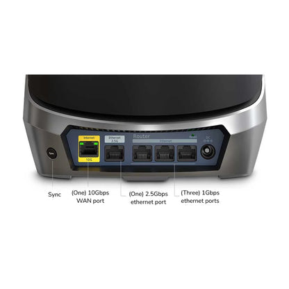NETGEAR ORBI AXE11000 RBKE963B Quad-band Mesh WiFi 6E
