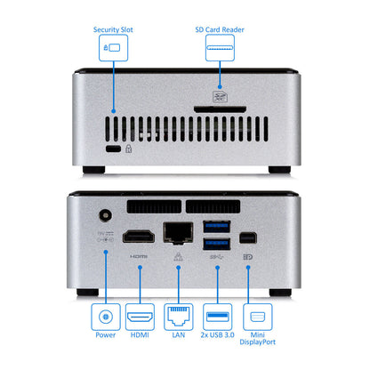 Intel NUC NUC6i5SYH Mini PC i5 6260U 2.9GHz 16GB RAM 256GB SSD WiFi Bluetooth