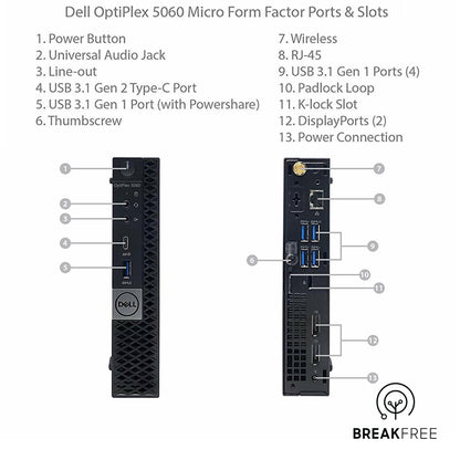 Dell OptiPlex 5060 Micro PC WiFi Bluetooth