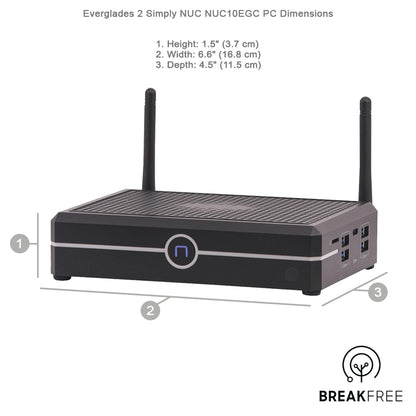 Simply NUC Everglades NUC10EGC N5105 8GB RAM 256GB SSD WiFi Bluetooth Dual NIC