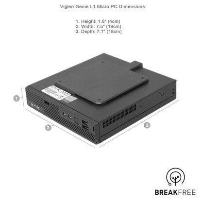 Viglen Genie L1 Micro PC i3 9100 4.2GHz 8GB RAM 256GB SSD HDMI DP 4K