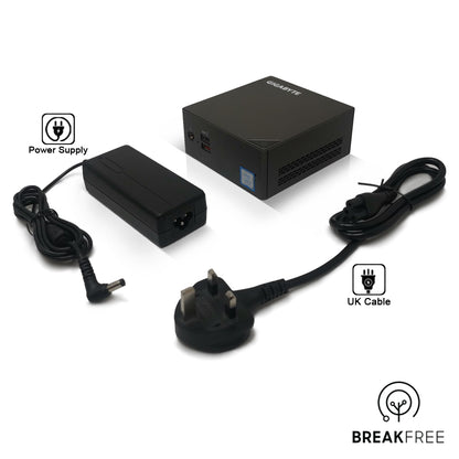GIGABYTE Brix GB-BRi3H-8130 PC i3-8130U 3.4GHz 8GB RAM 256GB SSD WiFi Bluetooth
