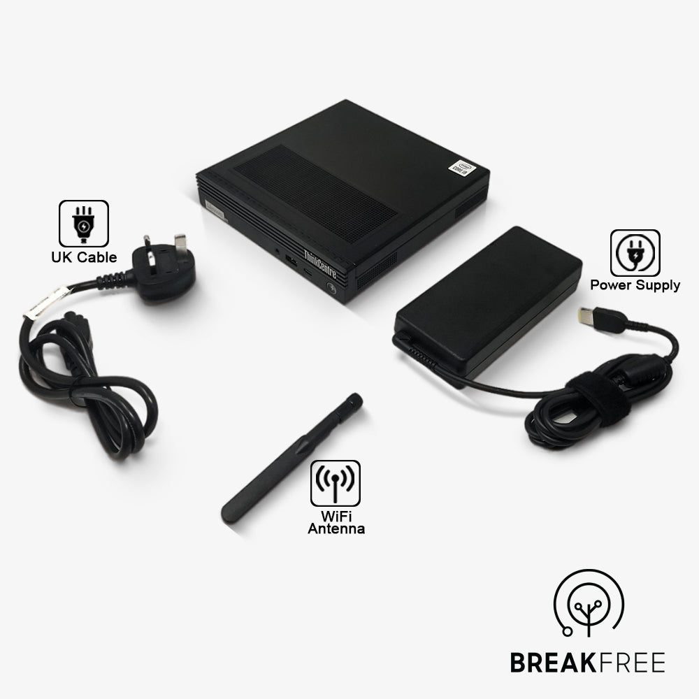 Lenovo ThinkCentre M90q Gen1 Tiny PC i7 10700T 4.5GHz 16GB RAM 512GB SSD WiFi Bluetooth