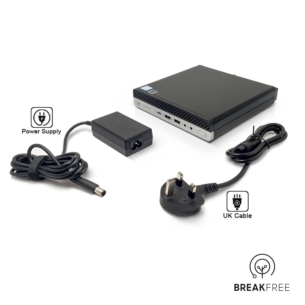 HP ProDesk 600 G4 Mini PC i7 8700T 32GB RAM 256GB NVMe + 256GB 2.5" SSD WiFi Bluetooth