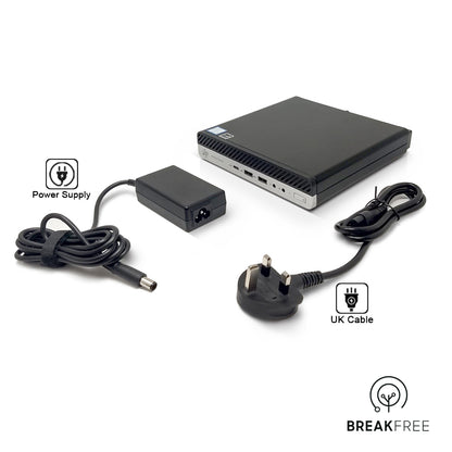 HP ProDesk 600 G4 Mini PC i7 8700T 32GB RAM 256GB NVMe + 256GB 2.5" SSD WiFi Bluetooth