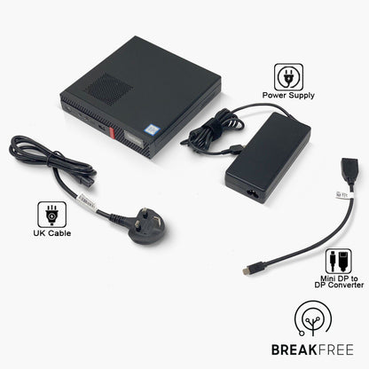 Lenovo ThinkStation P330 Tiny PC i7 8700T 32GB RAM 2GB GDDR5 500GB SSD 4K DP