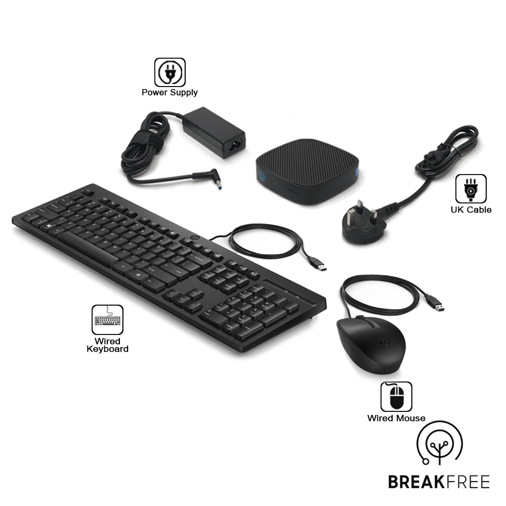 HP T430 Thin Client Mini PC N4000 2.6GHz 4GB RAM 32GB eMMC