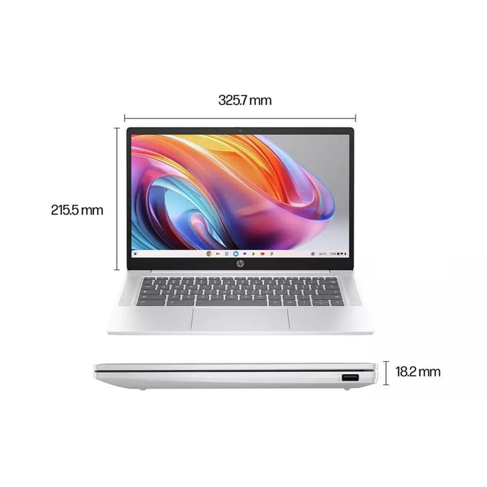 HP Chromebook 14a-nf0002na Laptop 14" N100 3.4GHz 4GB RAM 128GB eUFS