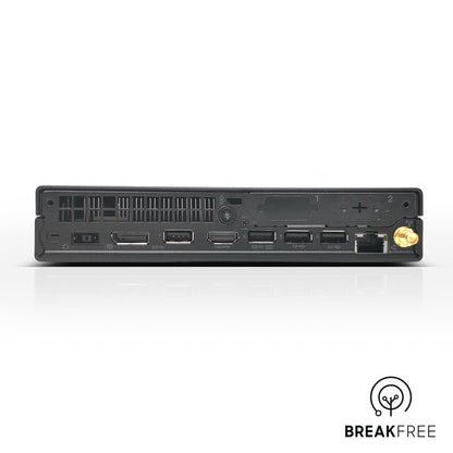Lenovo ThinkCentre M80q Tiny PC rear view 