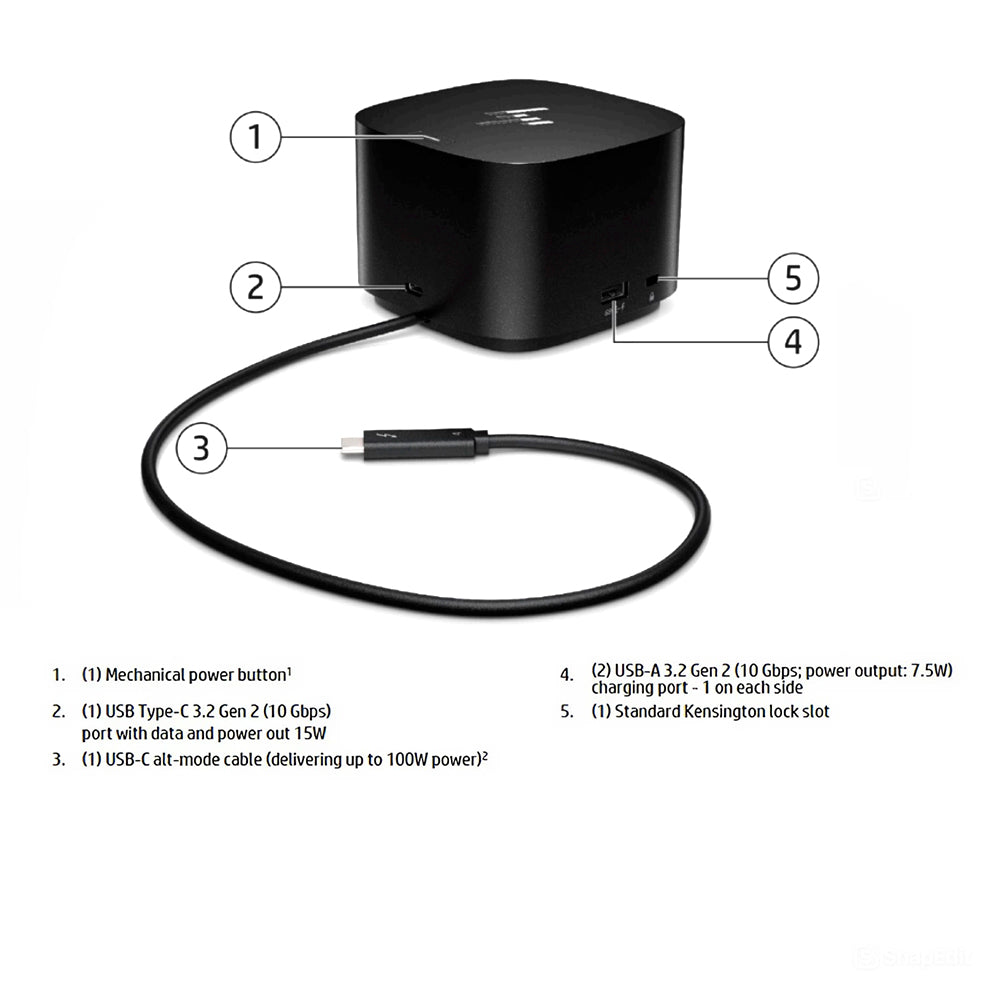 HP Dock G4 TB4 Docking Station USB-C Thunderbolt 4 HSN-IX03