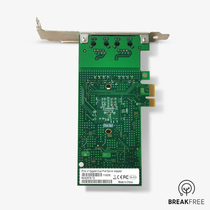 Generic NA82576-T2 PCIe x1 Gigabit Dual Port NIC Intel 82576