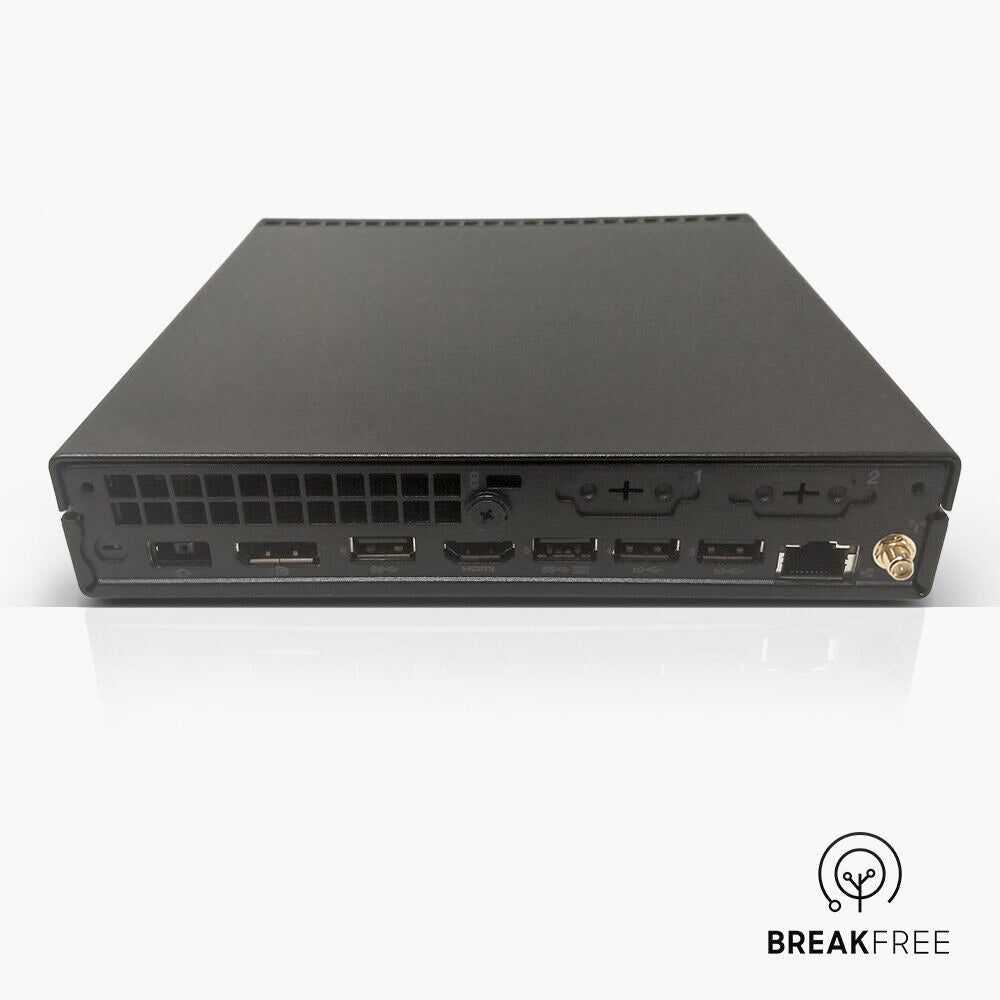 Lenovo ThinkCentre M80q Tiny PC rear view 