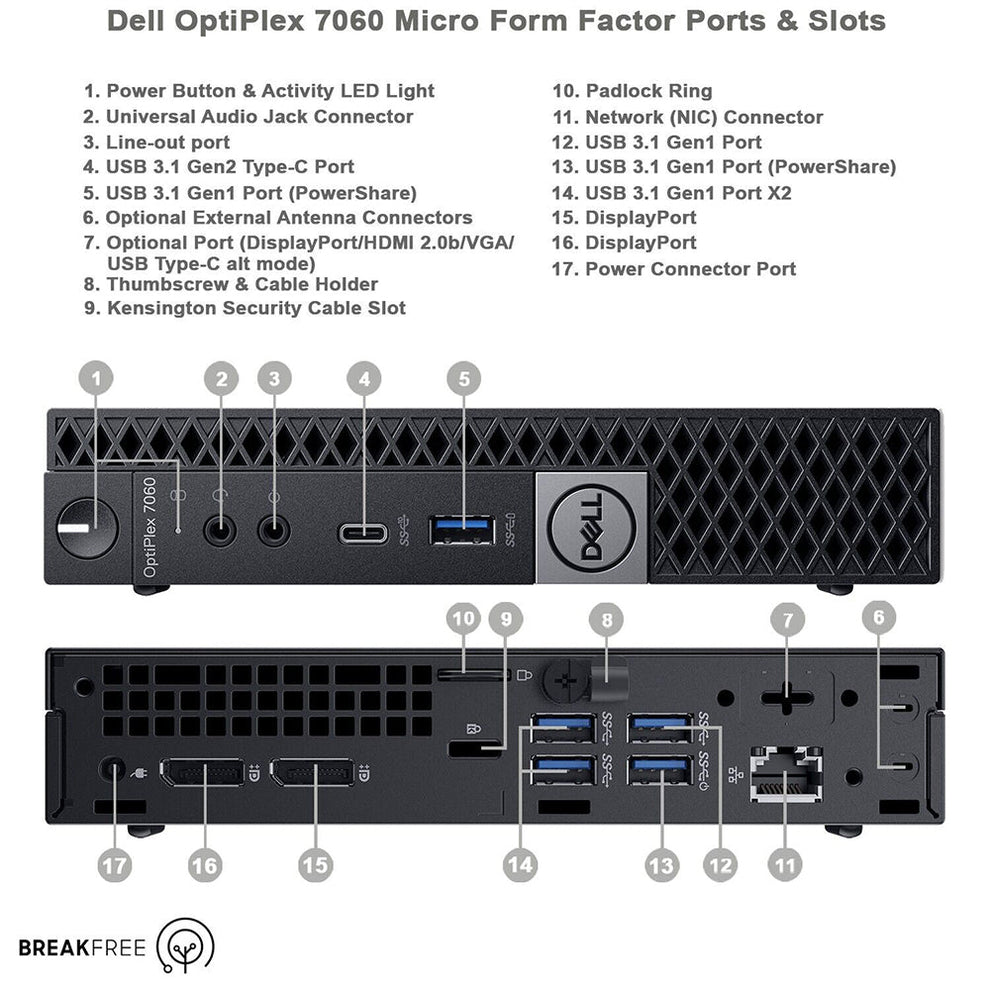 DELL OPTIPLEX 7060 i5 8e génération 8 Go de RAM 256 Go NVMe 500 Go DELL OPTIPLEX 7060 i5 8e génération 8 Go de RAM 256 Go NVMe 500 Go