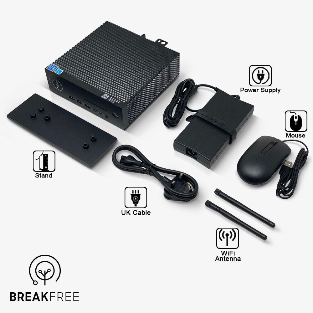 Dell Wyse 5070 Extended Mini PC with Graphics Card Smart Card Reader Wi ...